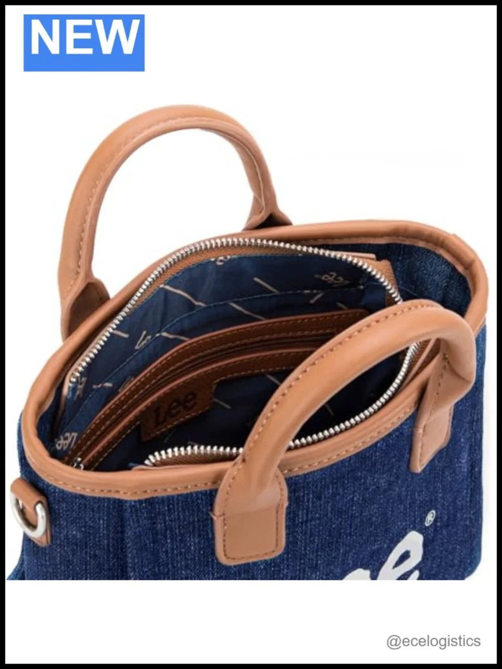Denim Tote Bag with Crossbody Strap Women Small Handbag Shoulder Purse